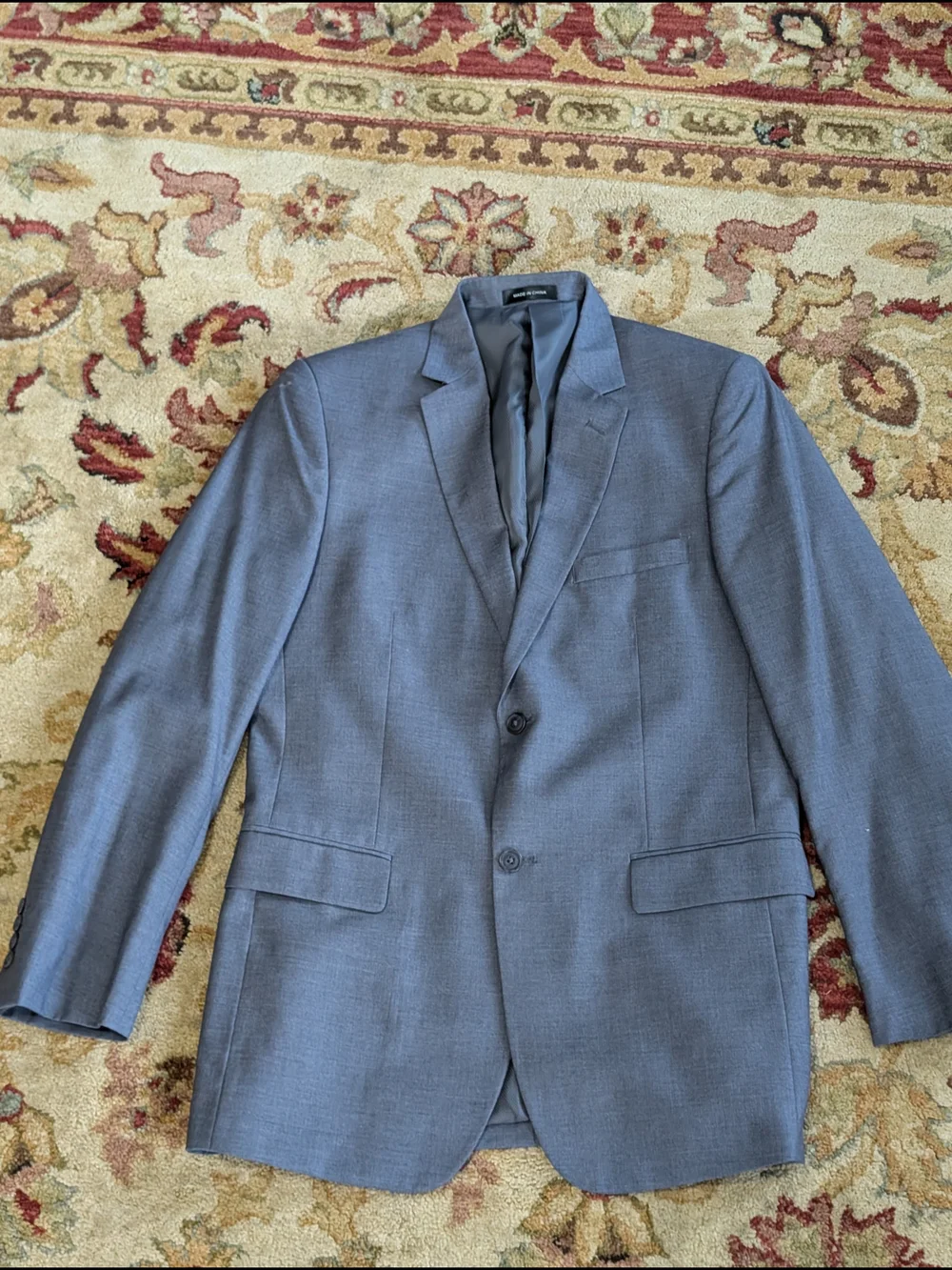 Men's Charcoal Gray Two-Piece Suit Jacket & Vest